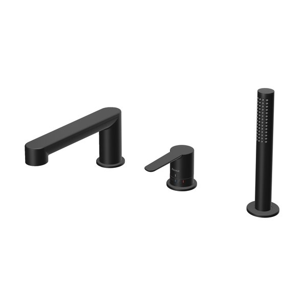 Baterie pentru cada RAVAK Puri black, cu trei orificii 