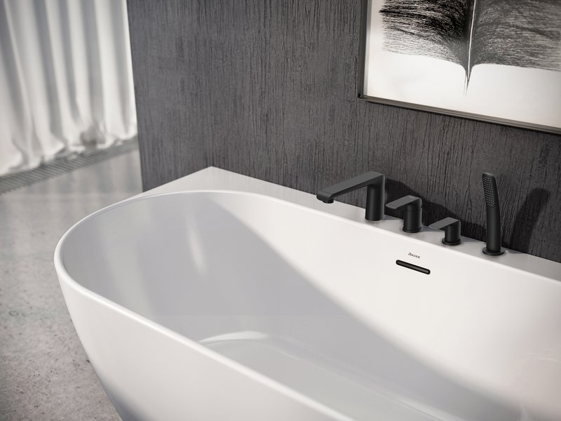 Baterie stativa RAVAK Flat black pentru cazi