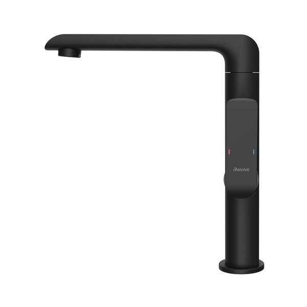Baterii RAVAK Flat black fara ventil, pentru chiuvete baie/bucatarie