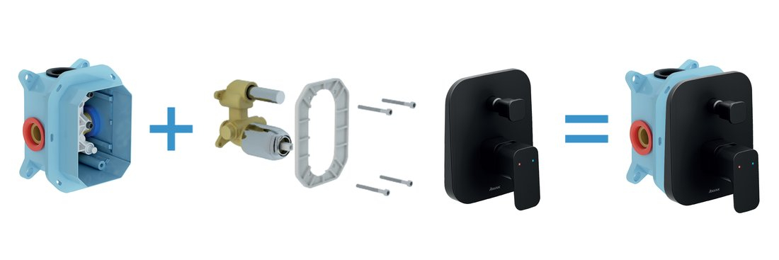 Baterii incastrabile 10° Free black - cu comutator, pentru R-box