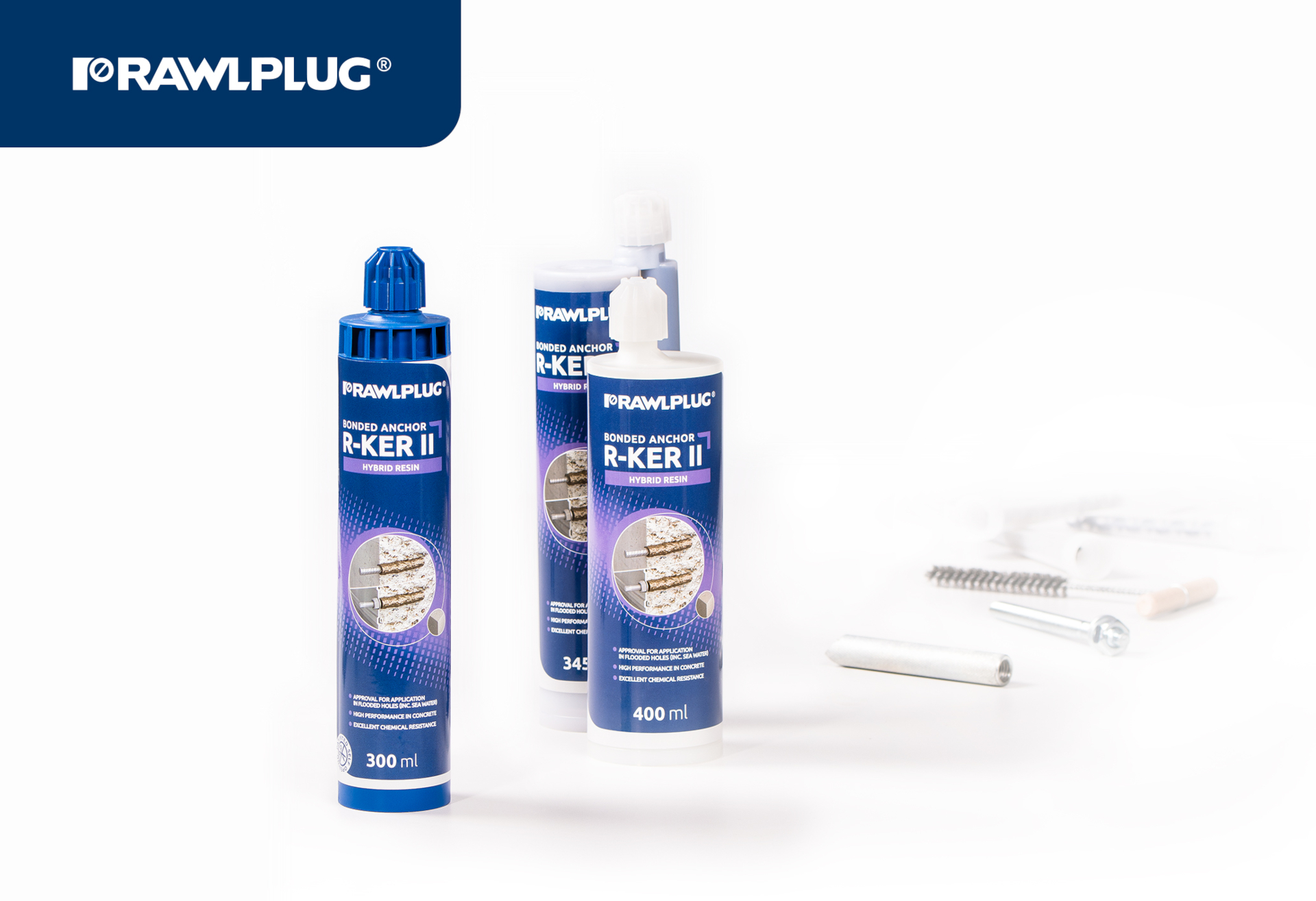 Ancora chimica HYBRID pentru tije filetate si armatura post-instalata Rawlplug R-KER II