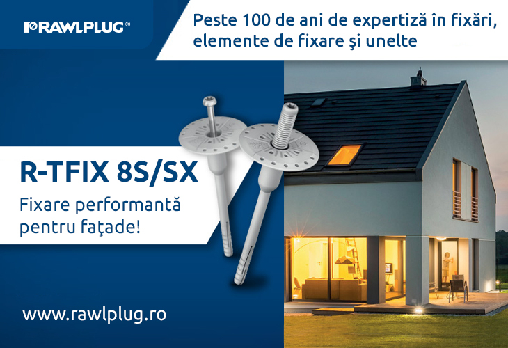 Diblu premium cu cui metalic pentru fixari termoizolante Rawlplug R-TFIX-8S