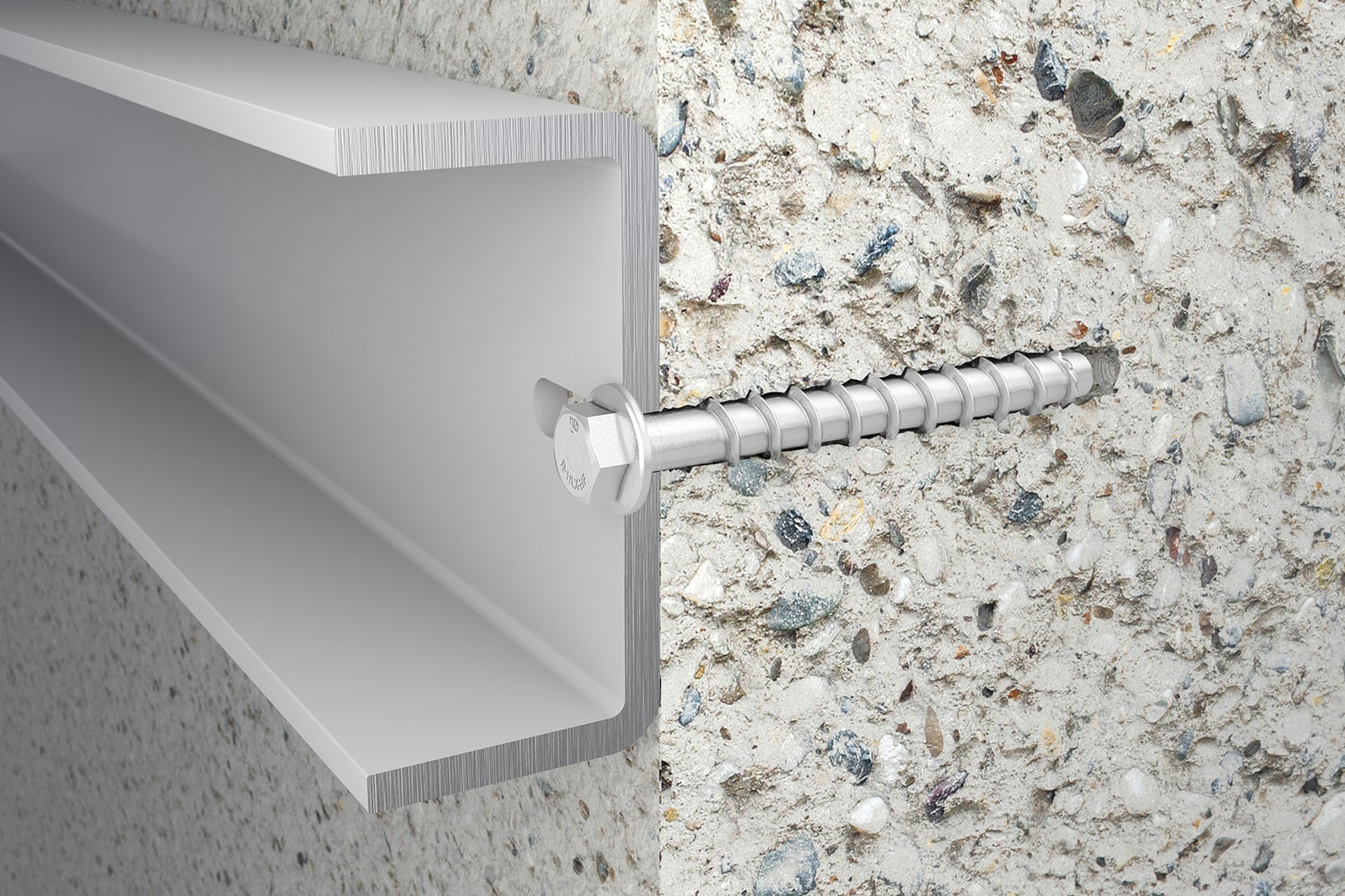 Ancora surub pentru beton cu cap hexagonal si saiba integrata Rawlplug R-HLX-HF-ZF