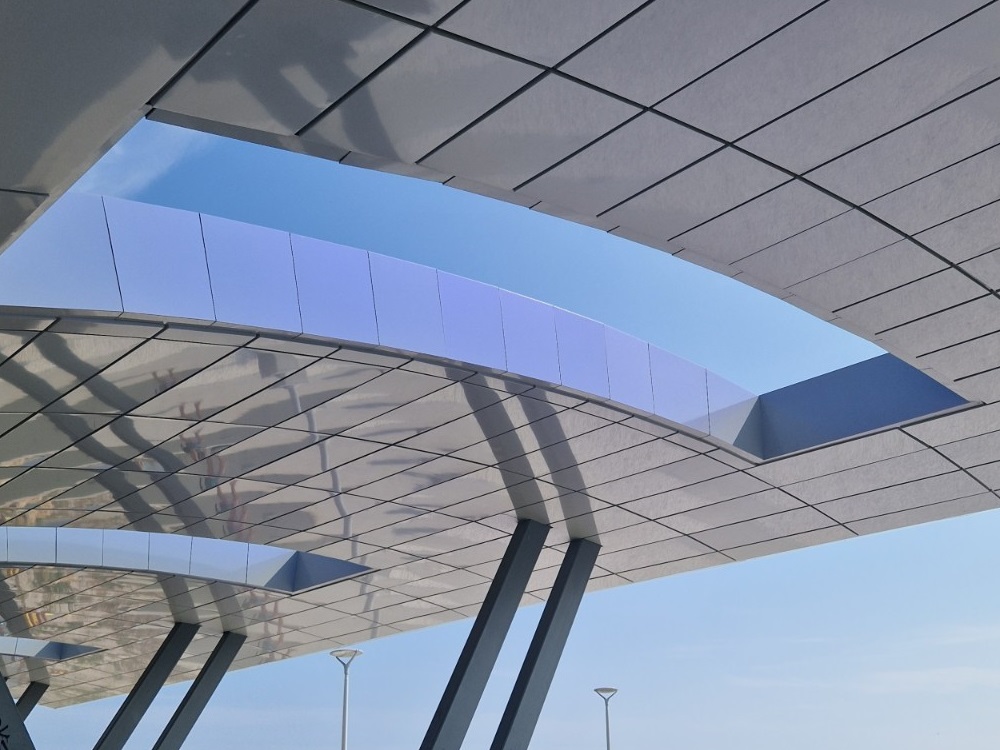 Panouri compozite din aluminiu ExalcoBond la belvederea din Saturn, Mangalia