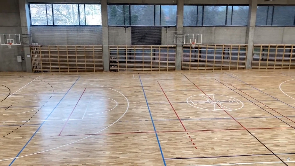 Graboplast SpringAir Elite sports parquet system at Budai Ciszterci Szent Imre Gimnázium, Hungary
