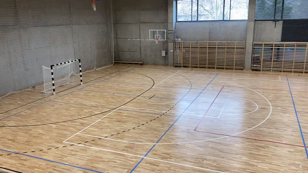 Graboplast SpringAir Elite sports parquet system at Budai Ciszterci Szent Imre Gimnázium, Hungary