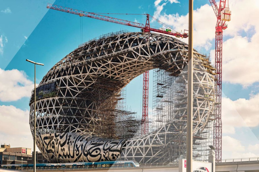 Constructing the world’s most complex building with MEVA MGC climbing system and Mammut 350 formwork