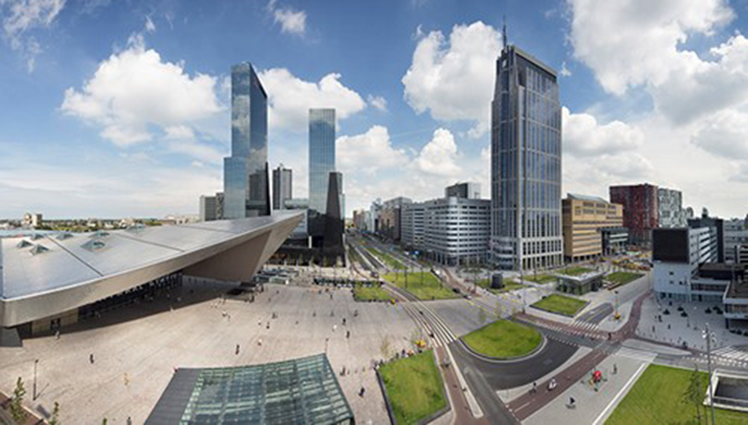 Sisteme Nophadrain pentru acoperisuri tip parcare folosite la Parcarea Kruisplein, Rotterdam