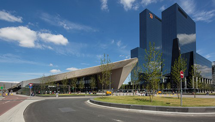 Sisteme Nophadrain pentru acoperisuri tip parcare folosite la Parcarea Kruisplein, Rotterdam