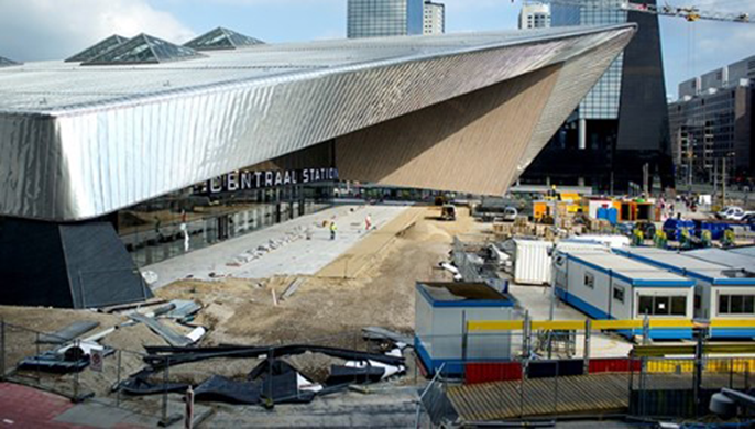 Sisteme Nophadrain pentru acoperisuri tip parcare folosite la Parcarea Kruisplein, Rotterdam