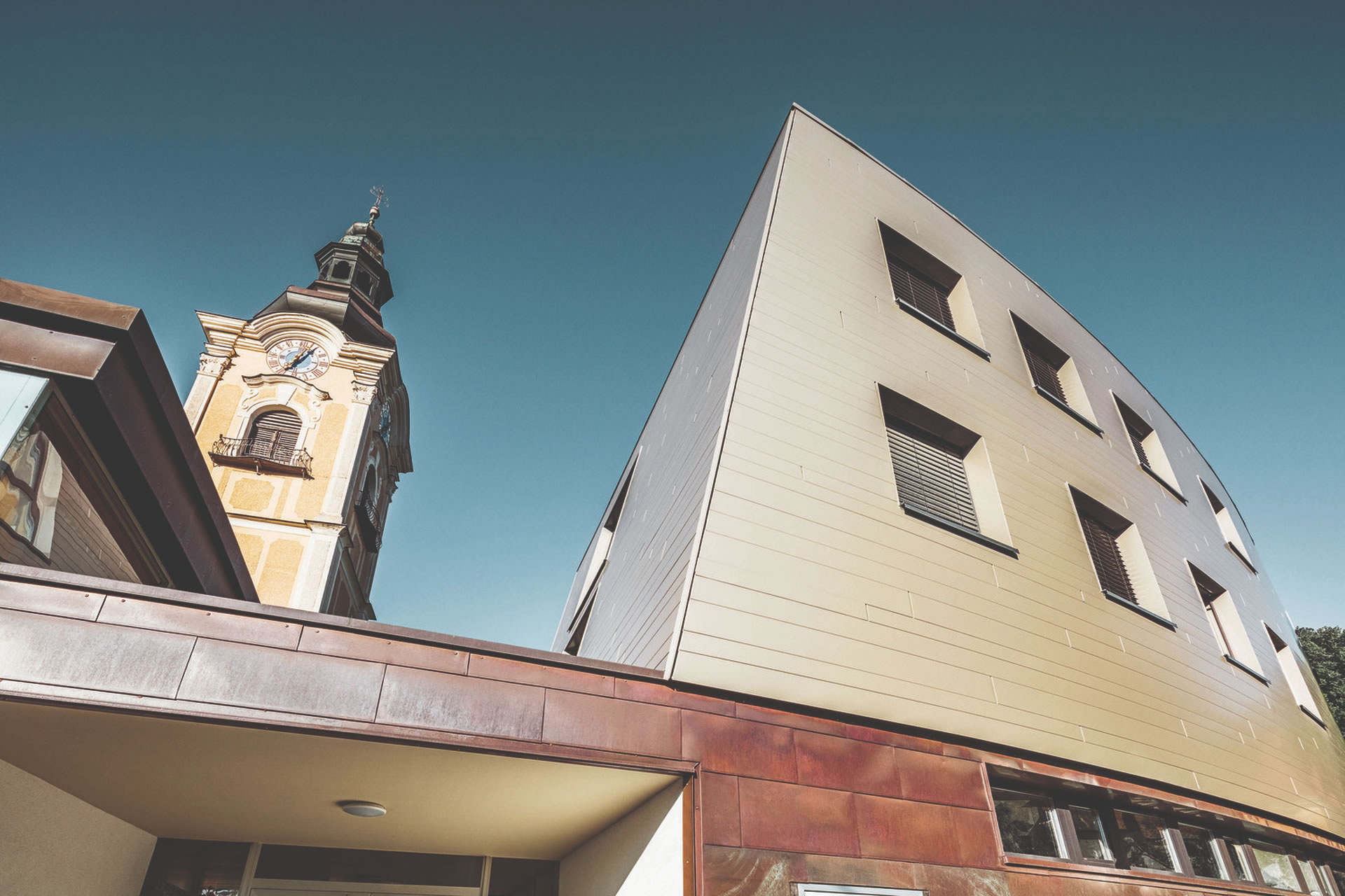 PREFA Siding aluminum facade cladding in a historic environment