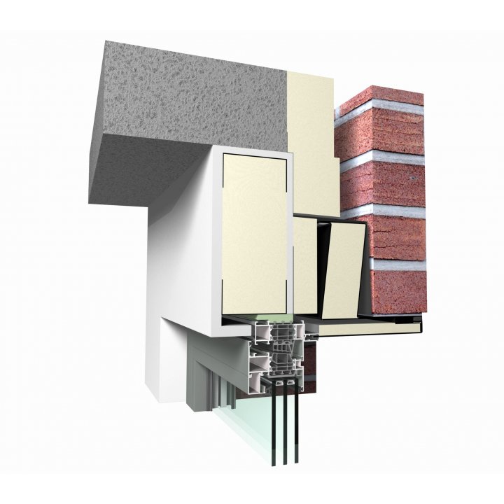 Sistem de fereastra Reynaers MasterLine 8 - Detaliu conectare cladire tip C superior