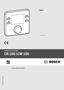 Termostat Bosch cu senzor de exterior CW100
<BR>Instructiuni de utilizare
 - instructiuni de montaj