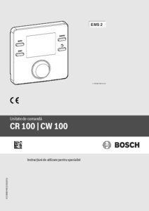 Termostat Bosch cu senzor de exterior CW100
<BR>Instructiuni de instalare pentru specialist - instructiuni de montaj