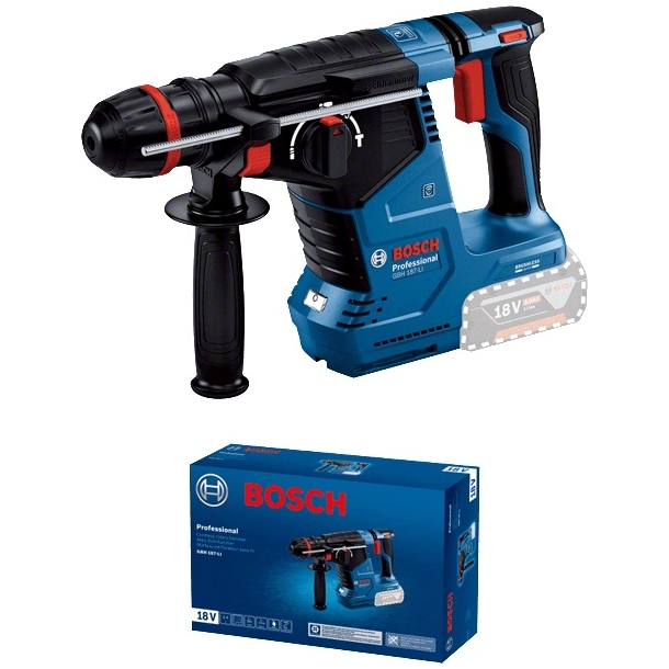 Ciocanul rotopercutor cu acumulator Bosch GBH 187-LI Professional cu SDS Plus - Pachet: cutie carton, fara acumulator