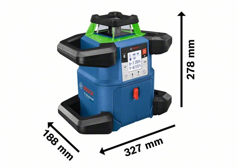 Nivela laser rotativa Bosch GRL 650 CHVG - dimensiuni