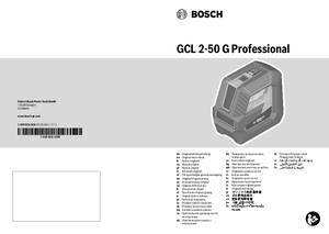 Nivela laser multifunctionala Bosch GCL 2-50 G Professional - instructiuni de montaj