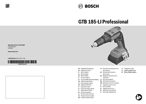 Surubelnita pentru gips-carton Bosch GTB 185-LI, cu acumulator - manual de utilizare - prezentare generala
