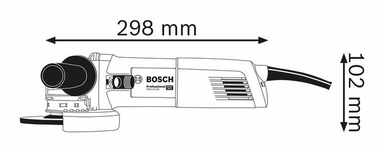 Polizor unghiular Bosch GWS/GWX 14 - dimensiuni