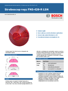 Stroboscop rosu Bosch FNS-420-R LSN - prezentare detaliata