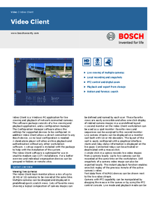 Video client Bosch - prezentare detaliata