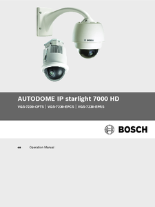 Camera de supraveghere AUTODOME IP starlight 7000 HD - instructiuni de montaj
