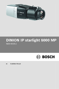 Camera de supraveghere Bosch DINION IP starlight 8000 MP - instructiuni de montaj