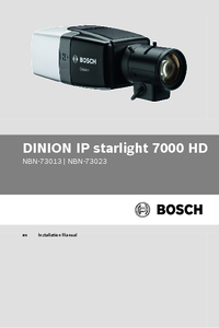 Camera de supraveghere Bosch DINION IP starlight 7000 HD - instructiuni de montaj