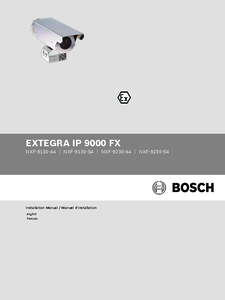 Camera de supraveghere Bosch EXTEGRA IP starlight 9000 FX - instructiuni de montaj
