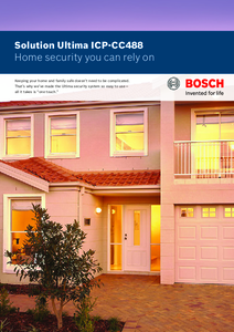 Sistem de alarma antiefractie Bosch Ultima ICP-CC488 - prezentare detaliata