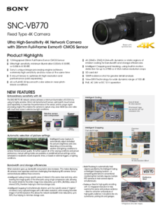 Camera de supraveghere Sony SNC-VB770 - fisa tehnica