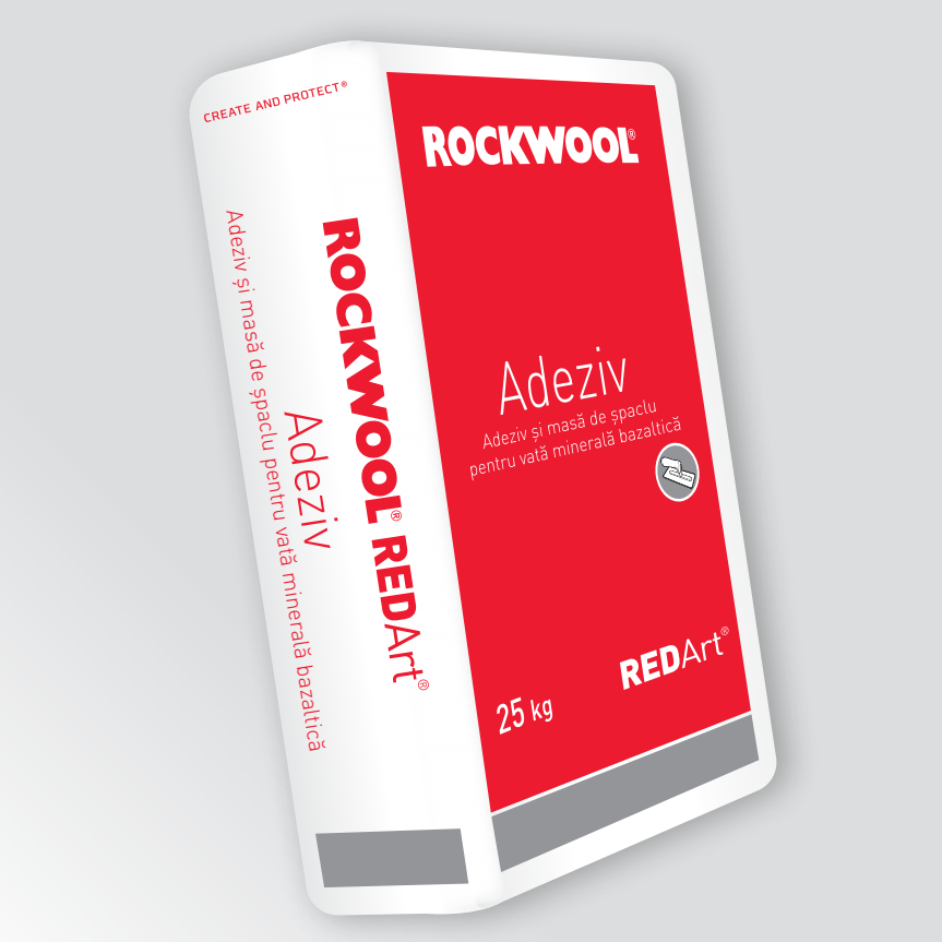 Adeziv si masa de spaclu ROCKWOOL REDArt