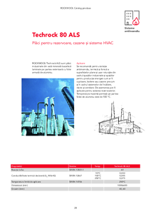 Techrock 80 ALS - Placi pentru rezervoare, cazane si sisteme HVAC - prezentare generala