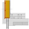 Perete pe structura de lemn - Termoizolatia intre montanti si in fata montantilor - ISOVER VARIO® KM Duplex UV - detalii CAD