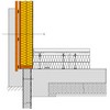 Perete pe structura de lemn - Termoizolatie intre montanti - ISOVER Forte - detalii CAD