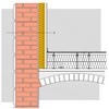 Perete exterior izolat pe fata interioara - ISOVER Forte - detalii CAD