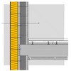 Perete exterior din beton - Termoizolatia cu vata minerala in sistem ETICS - ISOVER Profi Fassade
 - detalii CAD