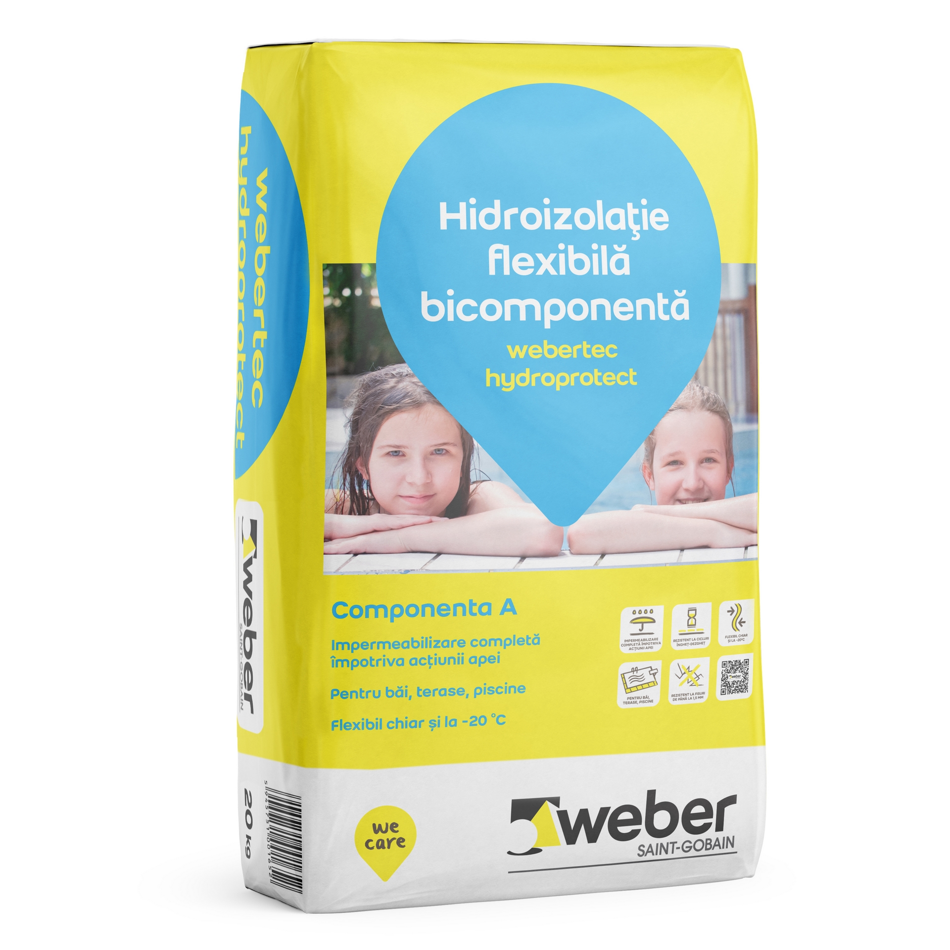 webertec hydroprotect - hidroizolatie flexibila bicomponenta pentru interior si exterior