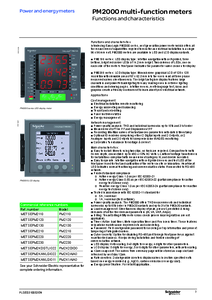 Centrale de masura gama EasyLogic PM2000 - fisa tehnica