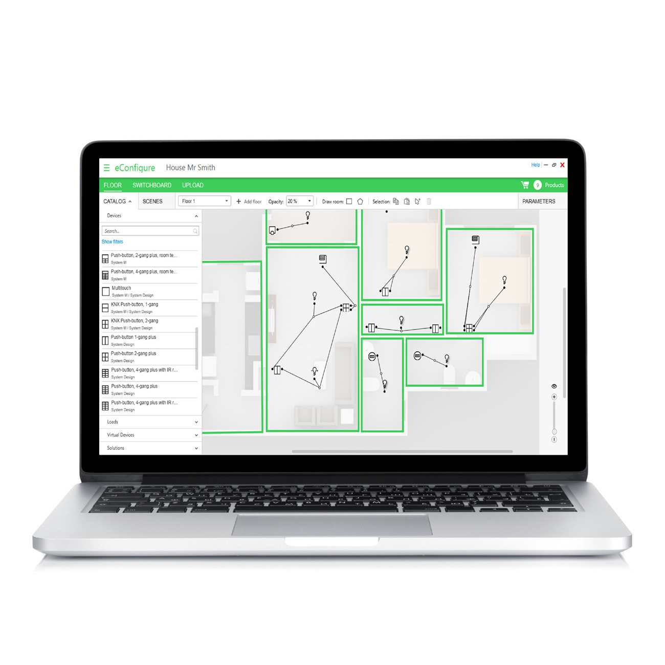 Instrument de configurare grafica eConfigure KNX