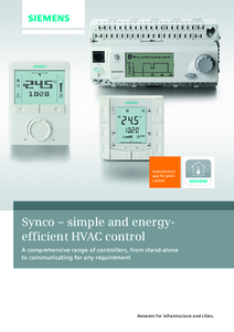 Regulatoare Synco pentru sisteme HVAC - prezentare generala