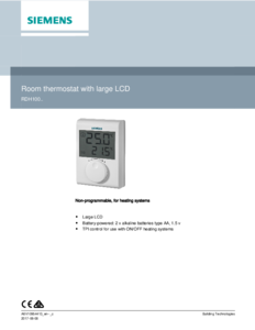 Termostat RDH100 - fisa tehnica