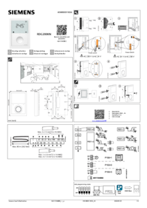 Termostat de camera inteligent Siemens RDG200 cu comunicatii KNX - instructiuni de montaj
