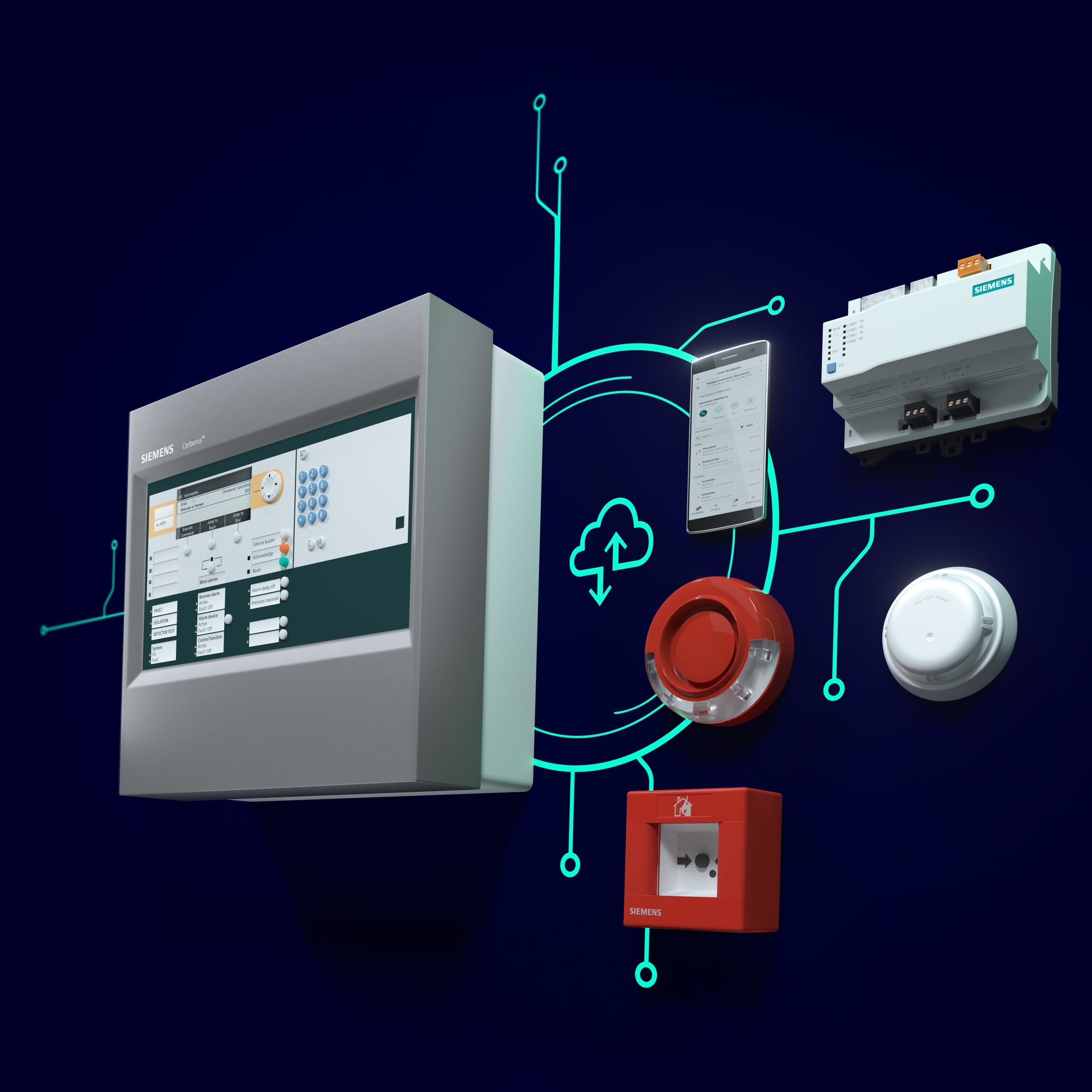 Sistem digital de protectie impotriva incendiilor Siemens Cerberus™ PRO