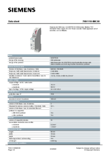 Aparataj electric de protectie cu functia de masura si comunicatie Siemens SENTRON 7KN1110-0MC00 - fisa tehnica