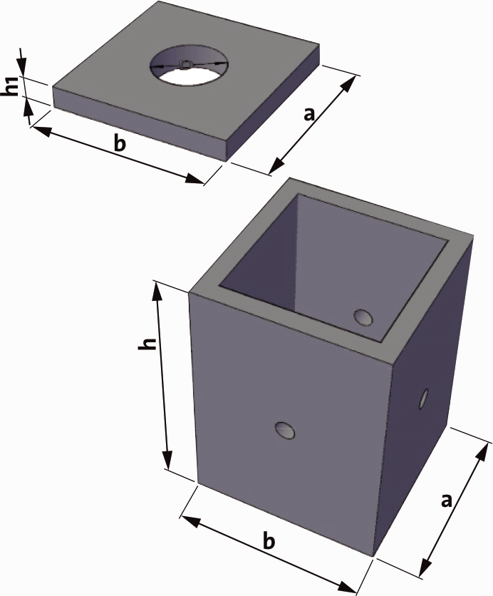 Camin rectangular de tragere pentru linii electrice subterane Somaco