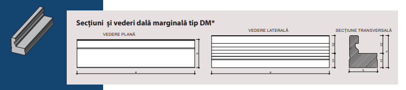 Dala marginala tip DM*
