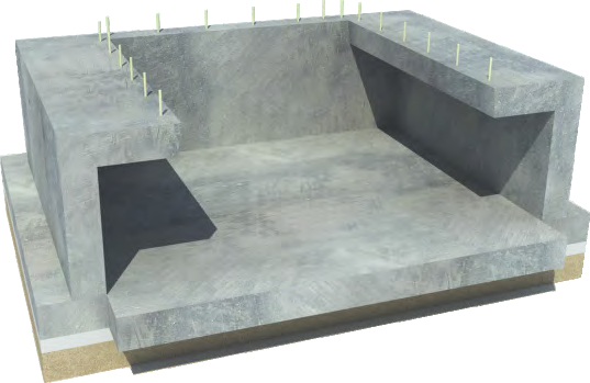 Cuve prefabricate pentru rampe de andocare