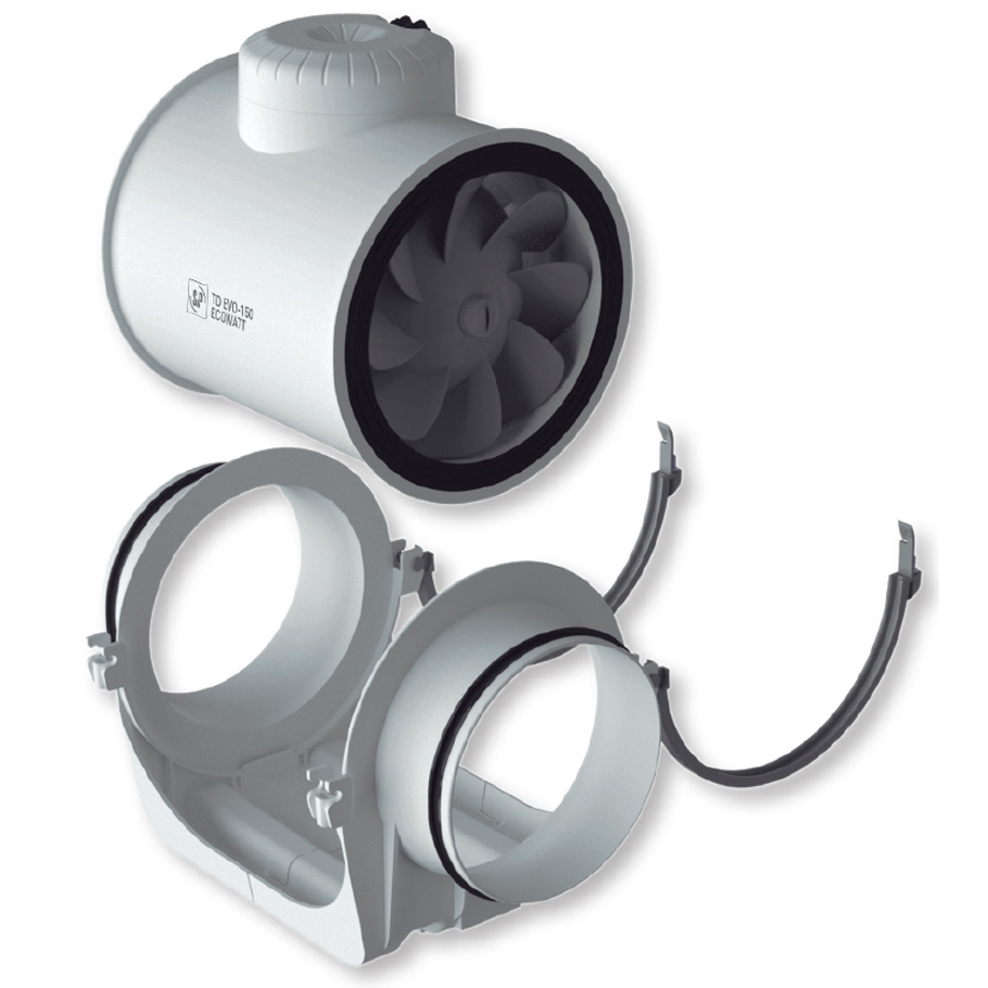 Ventilator in-line cu debit mixt Soler&Palau TD-EVO ECOWATT