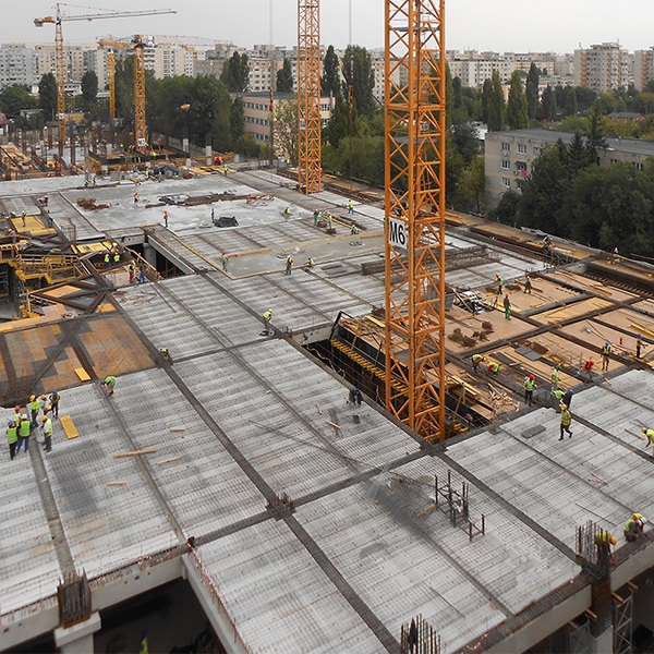 Fasii prefabricate cu goluri SW Umwelttechnik - MegaMall, Bucuresti 2014